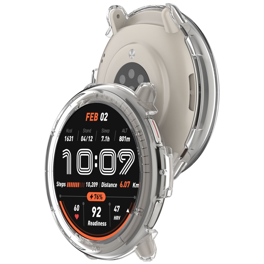 Half plastové nasazovací pouzdro na Amazfit Active 2 - transparentní