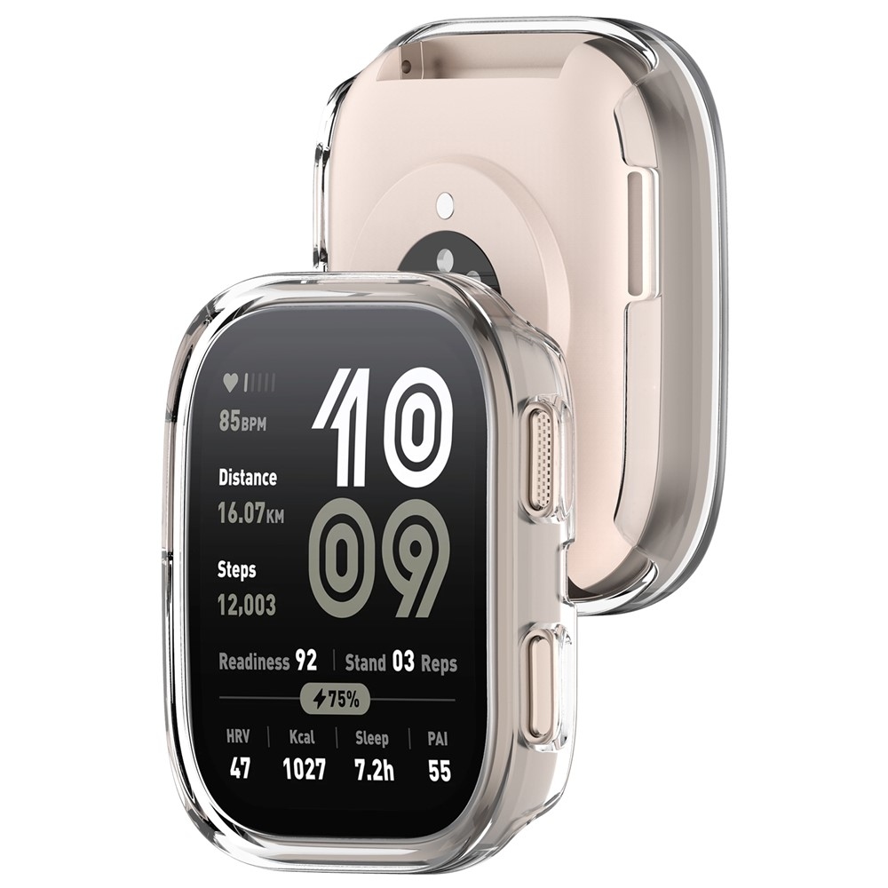 Half plastové nasazovací pouzdro na Amazfit Bip 6 - průhledné