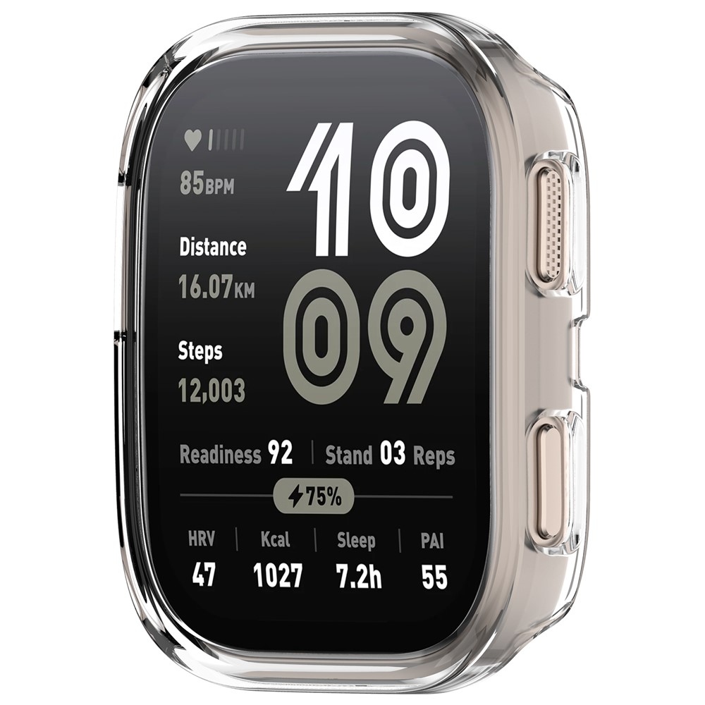 Half plastové nasazovací pouzdro na Amazfit Bip 6 - průhledné