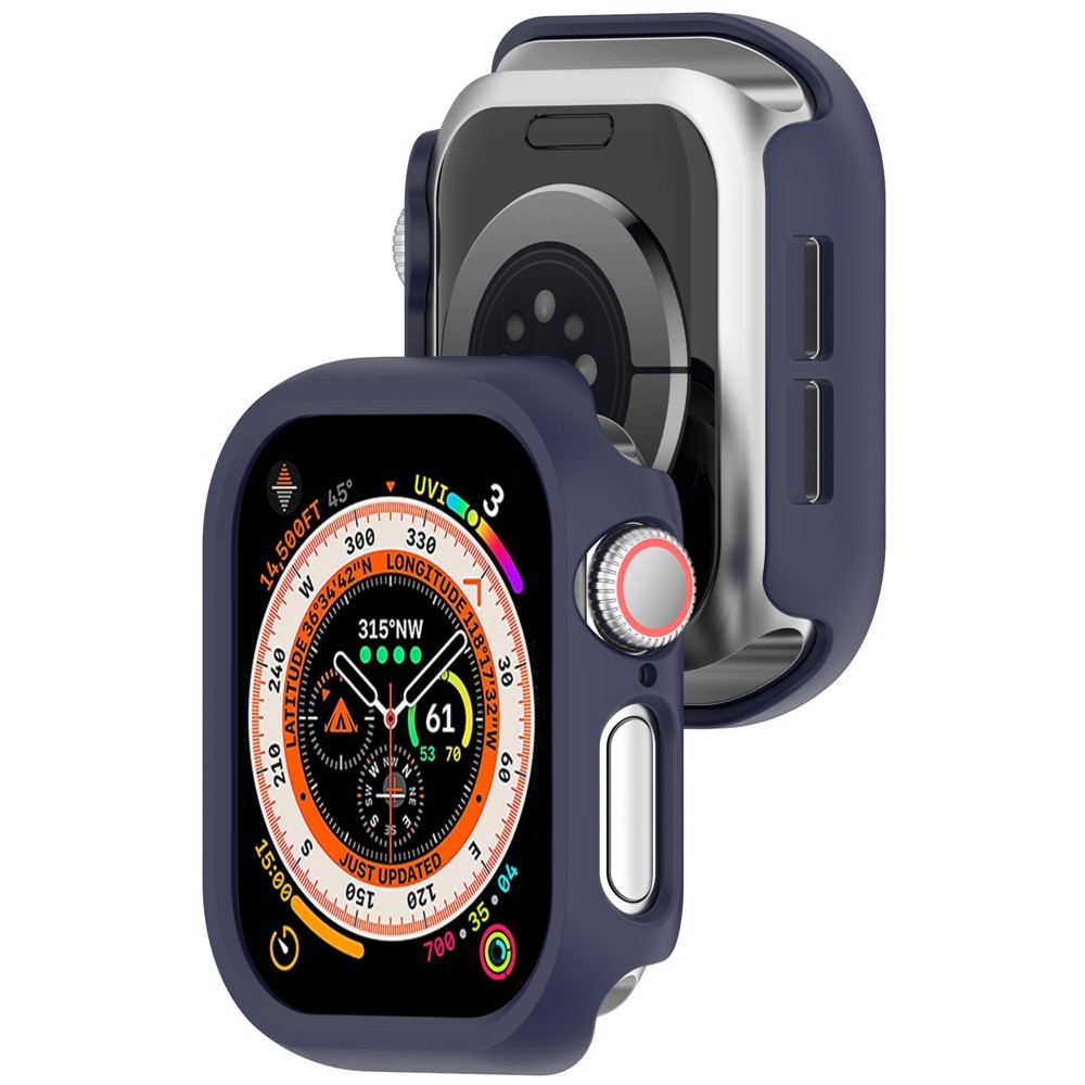 Half plastové nasazovací pouzdro na Apple Watch 11/10 46mm - modré