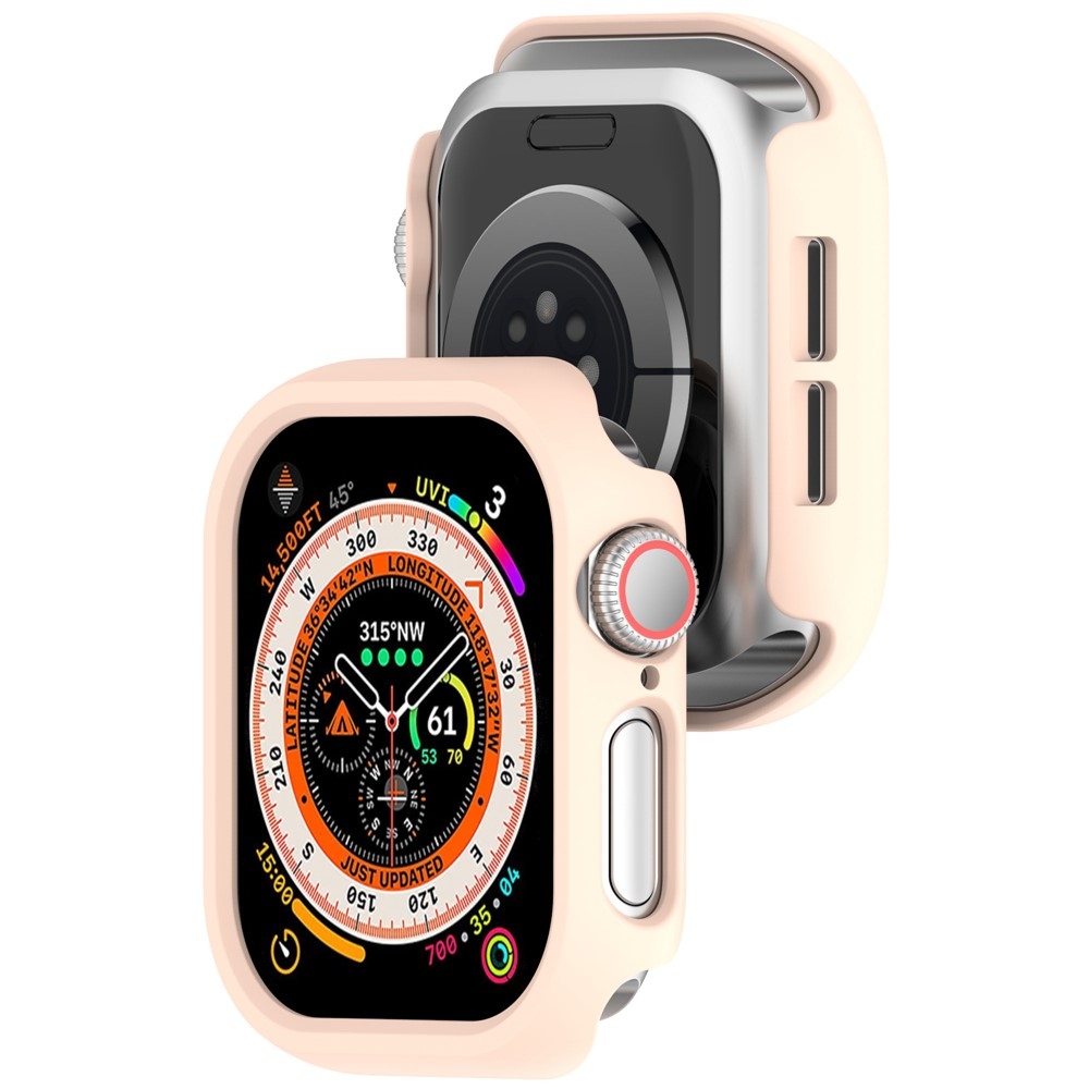 Half plastové nasazovací pouzdro na Apple Watch 11/10 46mm - růžové