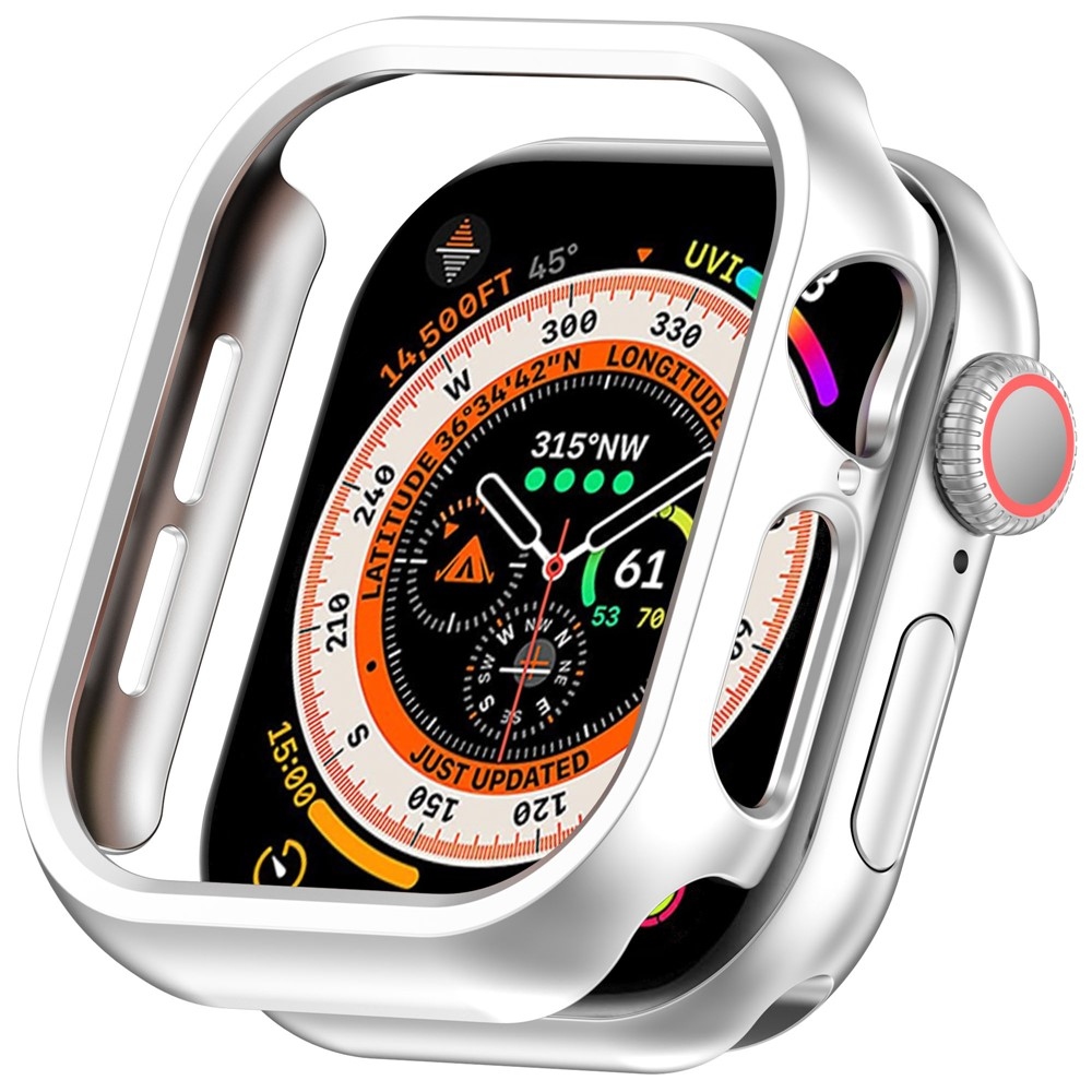 Half plastové nasazovací pouzdro na Apple Watch 11/10 46mm - stříbrné