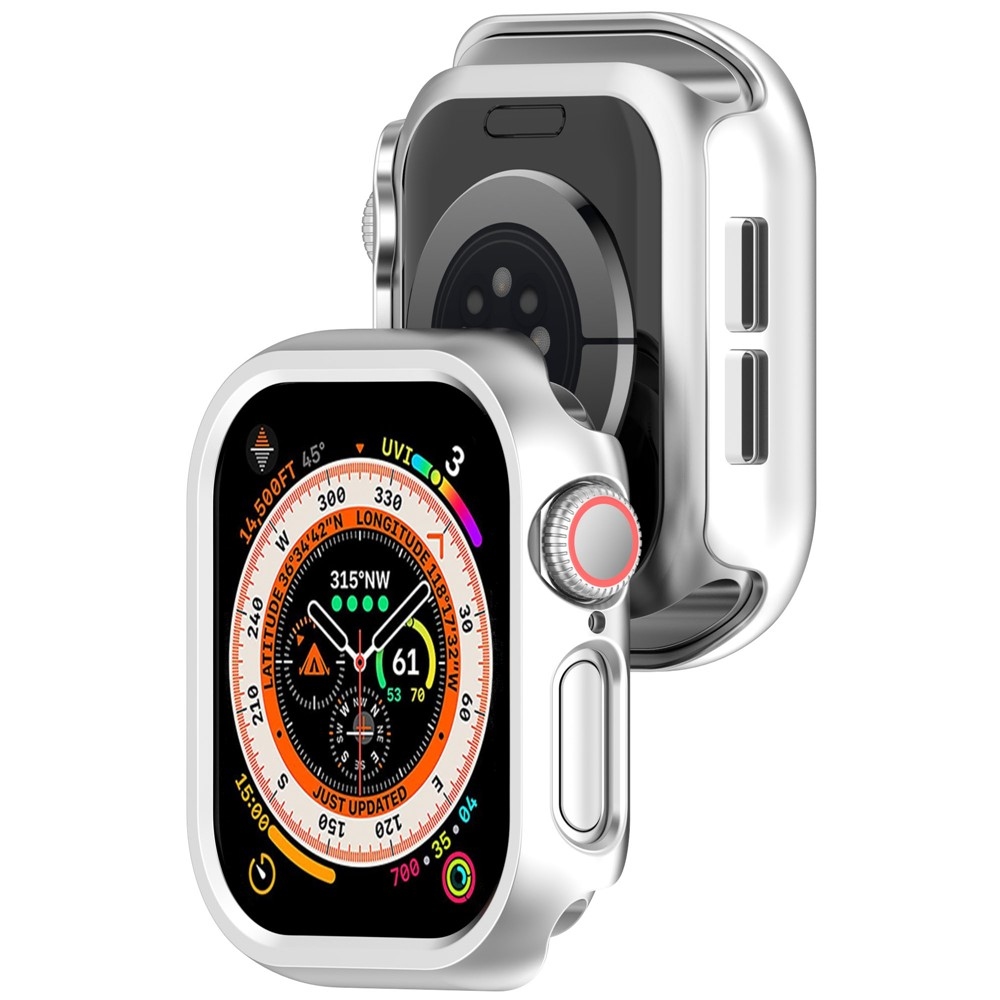 Half plastové nasazovací pouzdro na Apple Watch 11/10 46mm - stříbrné