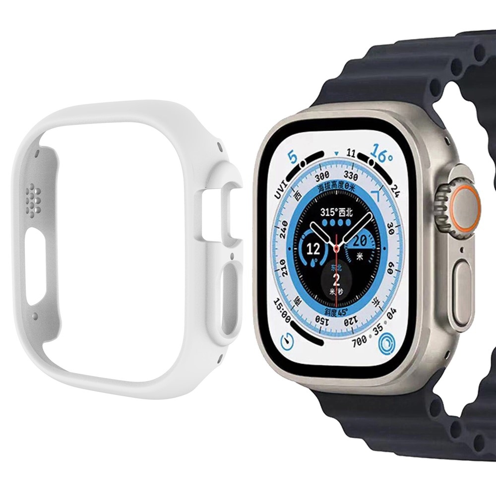 Half plastové nasazovací pouzdro na Apple Watch Ultra 4/3/2/1 49mm - bílé