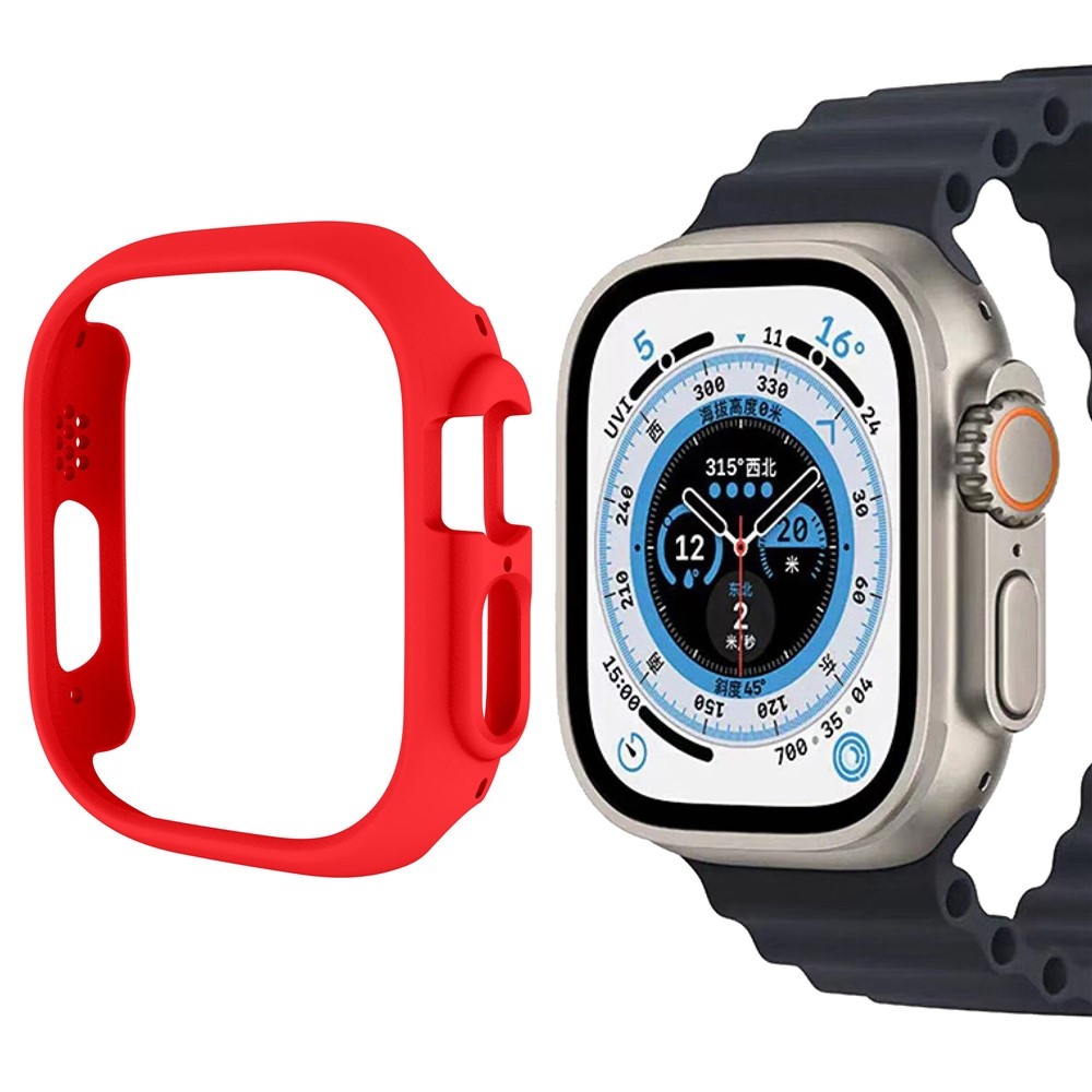 Half plastové nasazovací pouzdro na Apple Watch Ultra 4/3/2/1 49mm - červené