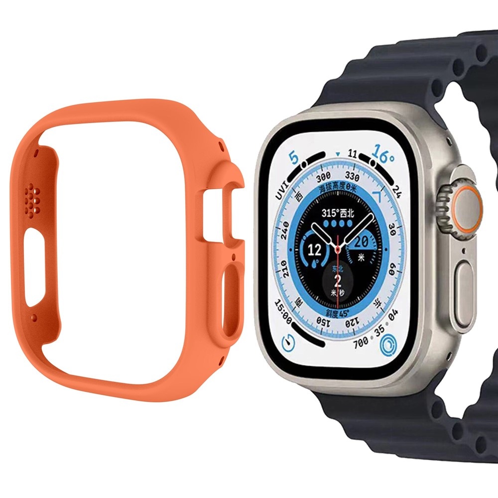 Half plastové nasazovací pouzdro na Apple Watch Ultra 4/3/2/1 49mm - oranžové