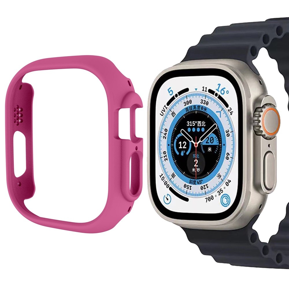Half plastové nasazovací pouzdro na Apple Watch Ultra 4/3/2/1 49mm - rose
