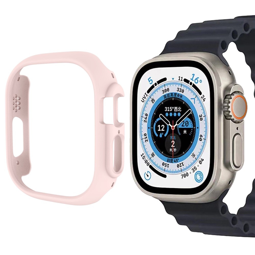 Half plastové nasazovací pouzdro na Apple Watch Ultra 4/3/2/1 49mm - růžové
