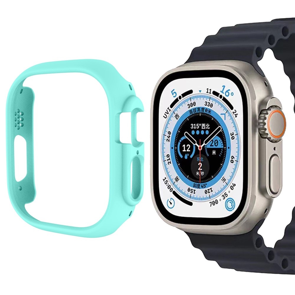 Half plastové nasazovací pouzdro na Apple Watch Ultra 4/3/2/1 49mm - světlemodré