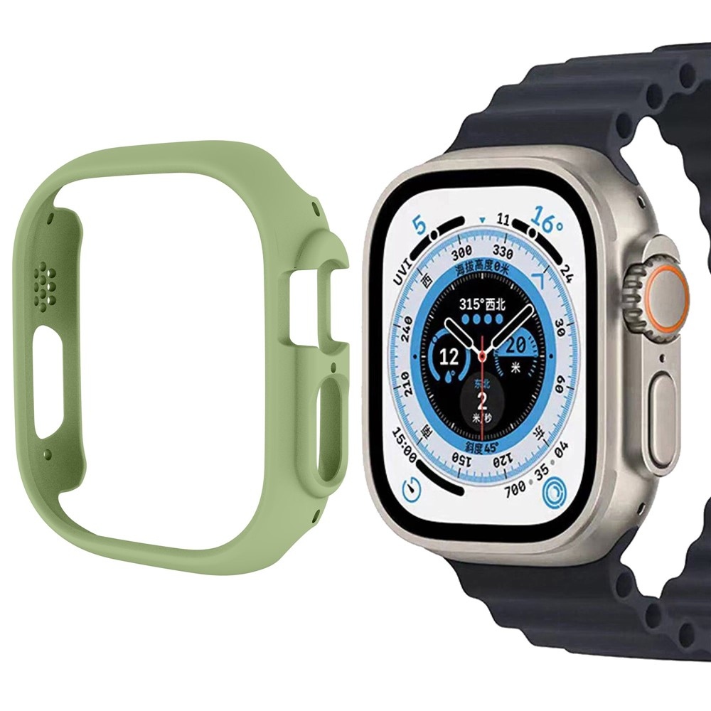 Half plastové nasazovací pouzdro na Apple Watch Ultra 4/3/2/1 49mm - světlezelené
