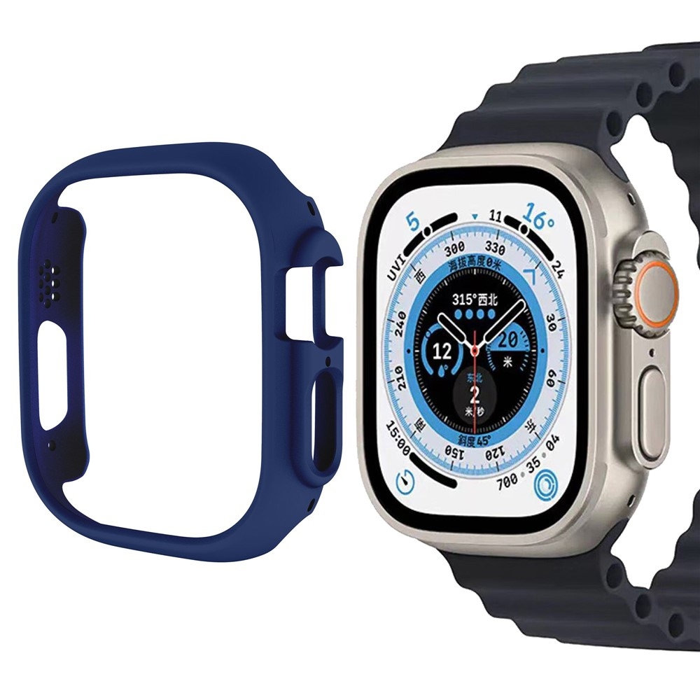 Half plastové nasazovací pouzdro na Apple Watch Ultra 4/3/2/1 49mm - tmavěmodré