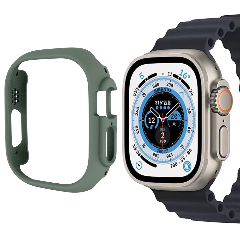 Half plastové nasazovací pouzdro na Apple Watch Ultra 4/3/2/1 49mm - zelené