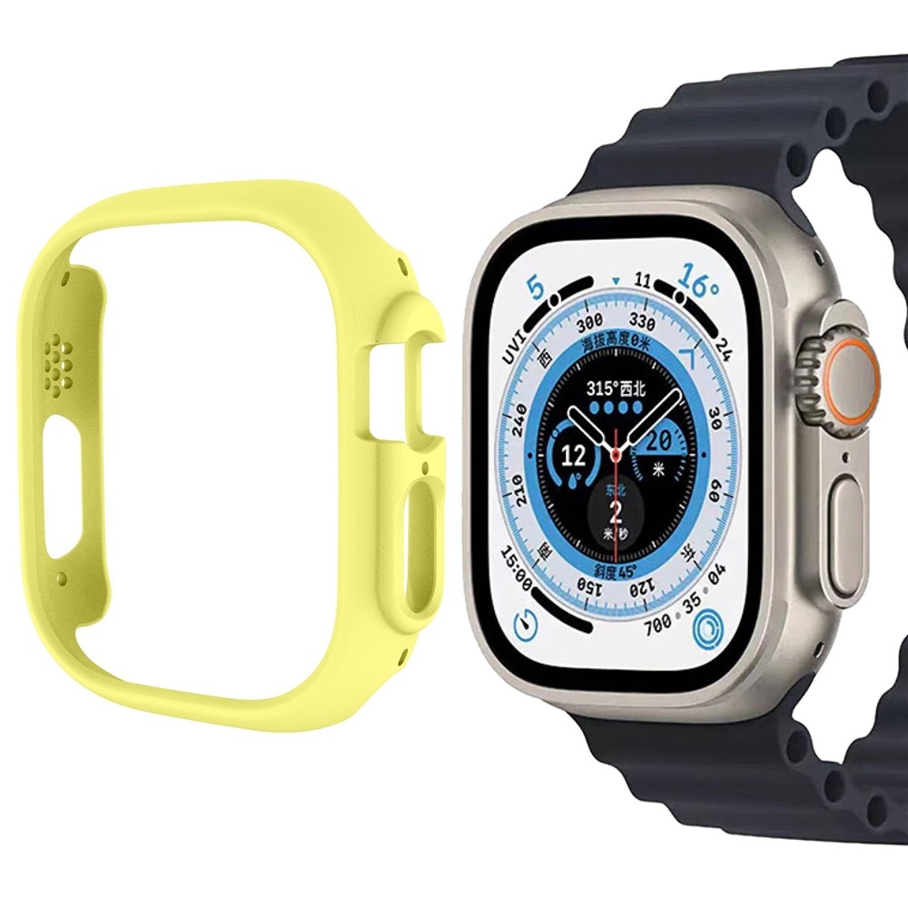Half plastové nasazovací pouzdro na Apple Watch Ultra 4/3/2/1 49mm - žluté