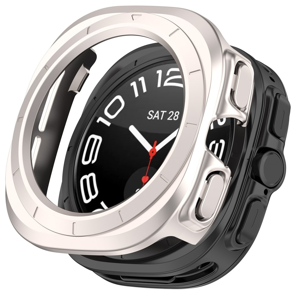 Half plastové nasazovací pouzdro na Samsung Galaxy Watch Ultra (2025) 47mm - béžové