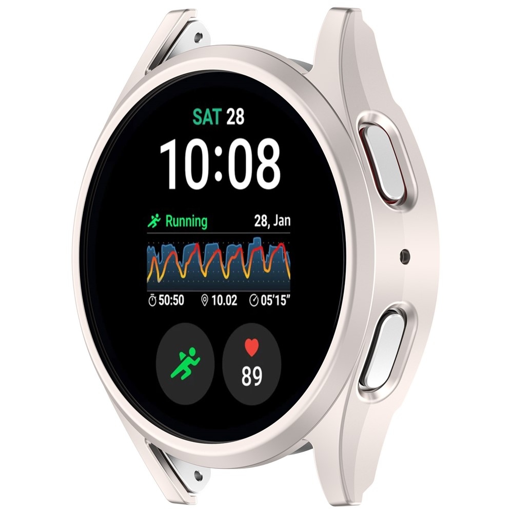Half plastové nasazovací pouzdro na Samsung Galaxy Watch7 40mm - béžové