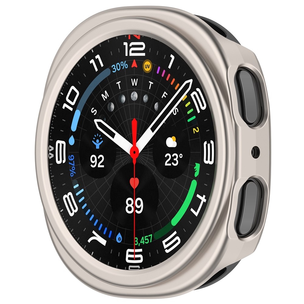 Half plastové nasazovací pouzdro na Samsung Galaxy Watch8 40mm - béžové