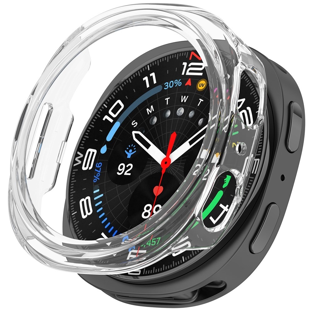 Half plastové nasazovací pouzdro na Samsung Galaxy Watch8 40mm - průhledné