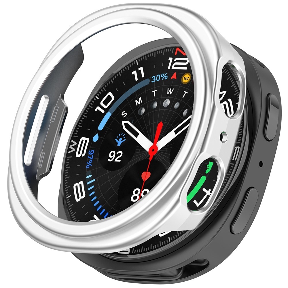 Half plastové nasazovací pouzdro na Samsung Galaxy Watch8 40mm - stříbrné