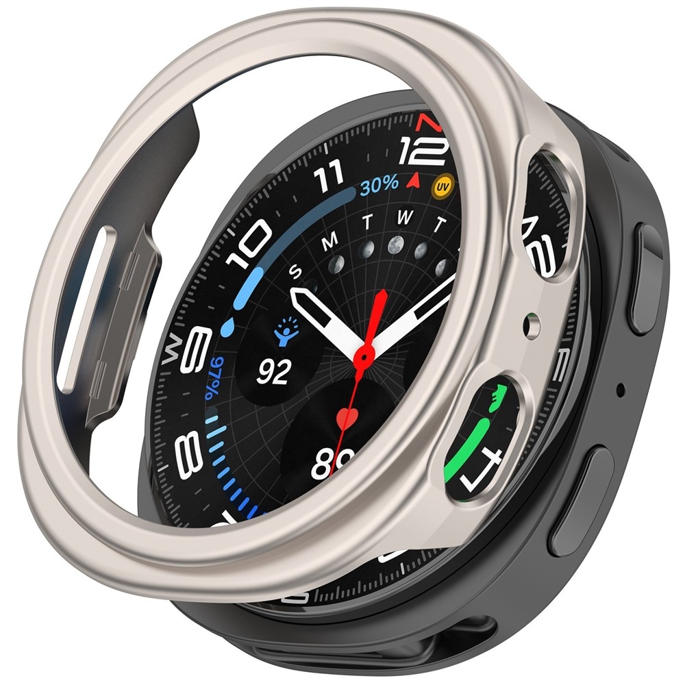 Half plastové nasazovací pouzdro na Samsung Galaxy Watch8 44mm - béžové