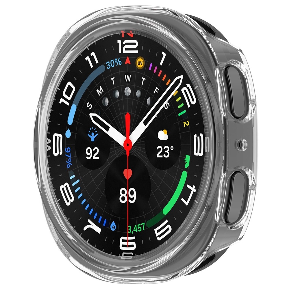 Half plastové nasazovací pouzdro na Samsung Galaxy Watch8 44mm - průhledné