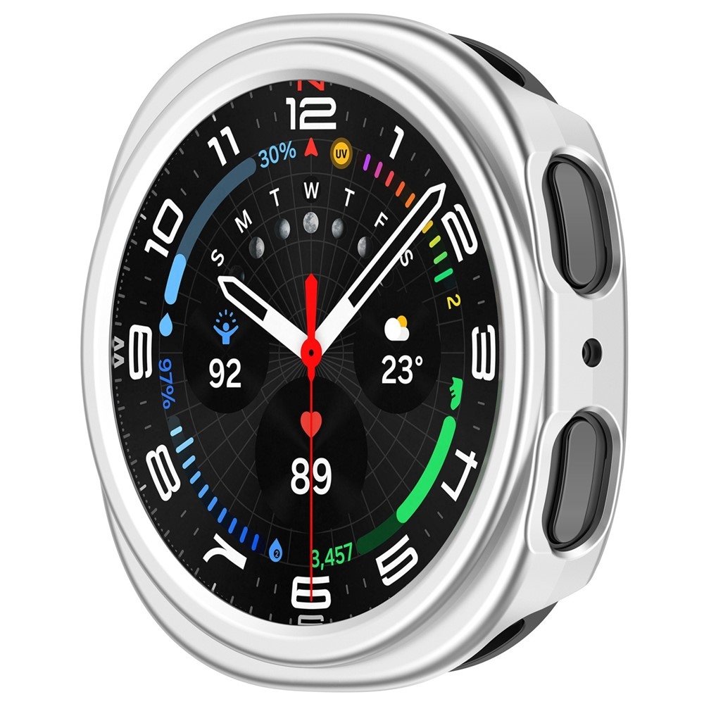 Half plastové nasazovací pouzdro na Samsung Galaxy Watch8 44mm - stříbrné