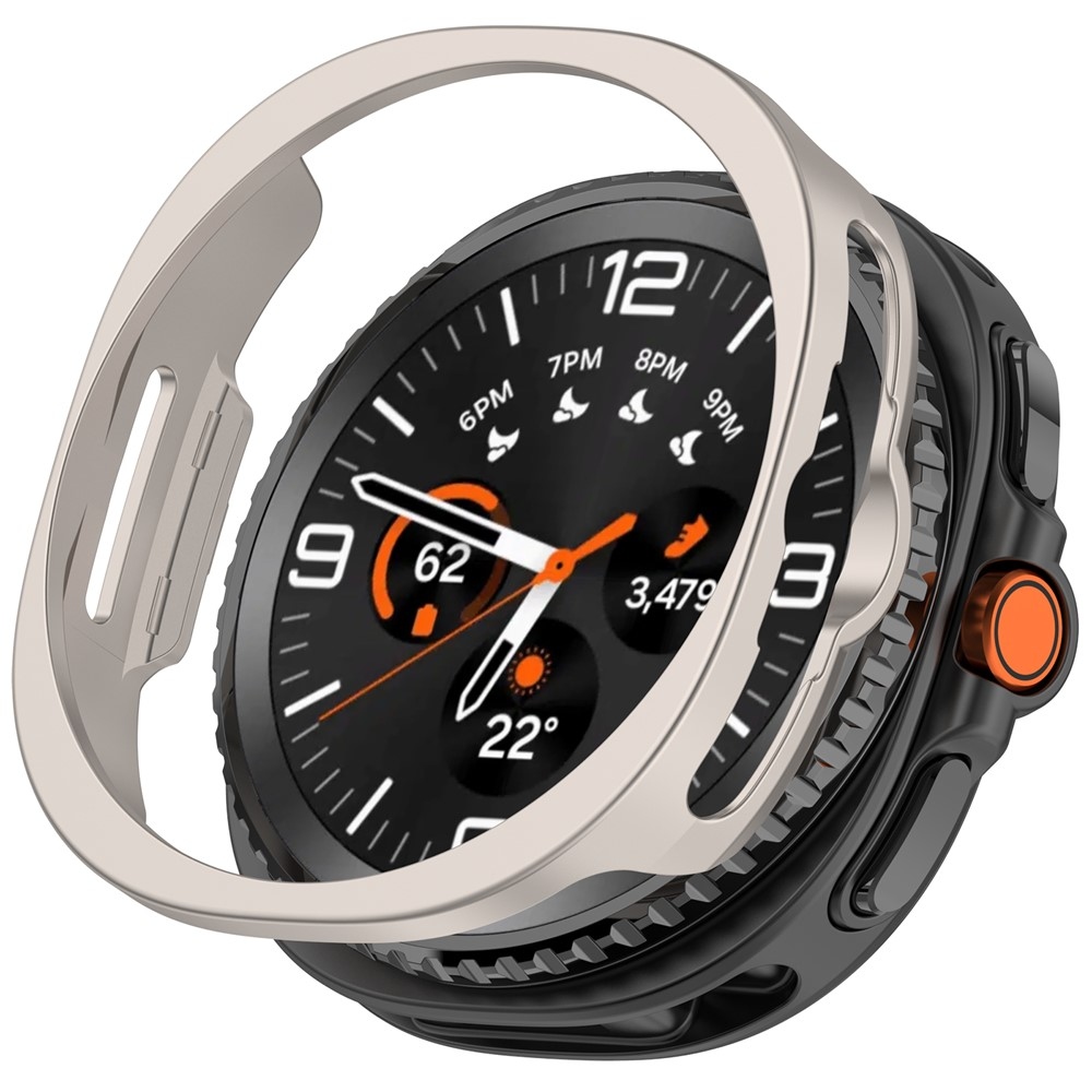 Half plastové nasazovací pouzdro na Samsung Galaxy Watch8 Classic 46mm - béžové