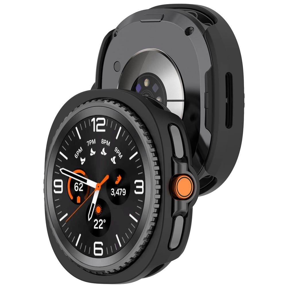 Half plastové nasazovací pouzdro na Samsung Galaxy Watch8 Classic 46mm - černé