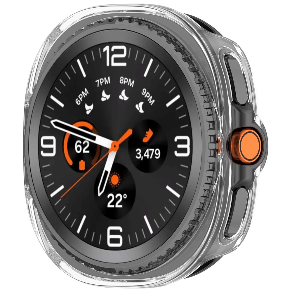 Half plastové nasazovací pouzdro na Samsung Galaxy Watch8 Classic 46mm - průhledné