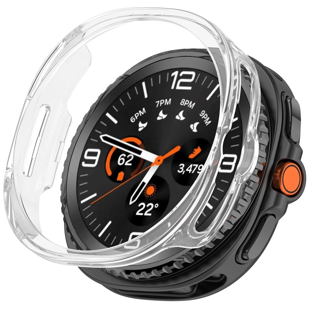 Half plastové nasazovací pouzdro na Samsung Galaxy Watch8 Classic 46mm - průhledné