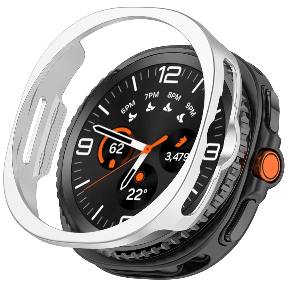 Half plastové nasazovací pouzdro na Samsung Galaxy Watch8 Classic 46mm - stříbrné