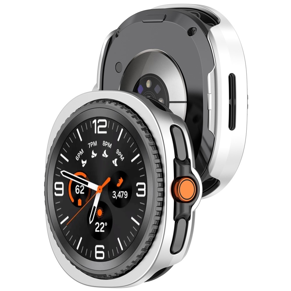 Half plastové nasazovací pouzdro na Samsung Galaxy Watch8 Classic 46mm - stříbrné