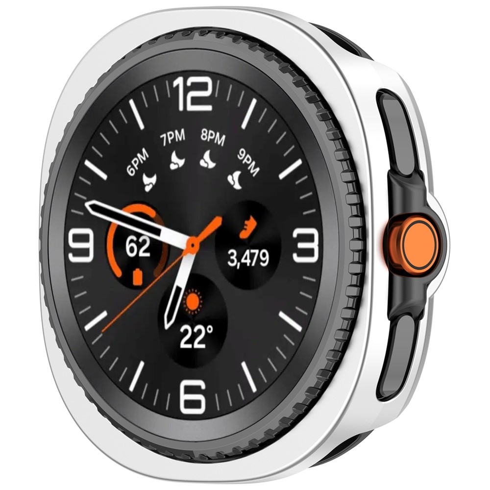 Half plastové nasazovací pouzdro na Samsung Galaxy Watch8 Classic 46mm - stříbrné