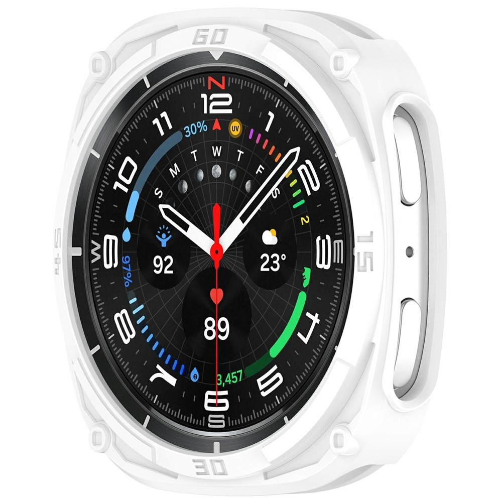 Half plastové nasazovací pouzdro na Samsung Galaxy Watch9 44mm - bílé