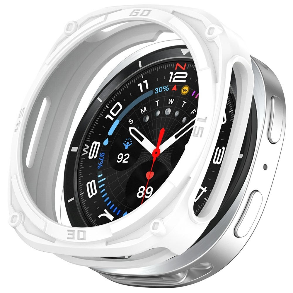 Half plastové nasazovací pouzdro na Samsung Galaxy Watch9 44mm - bílé