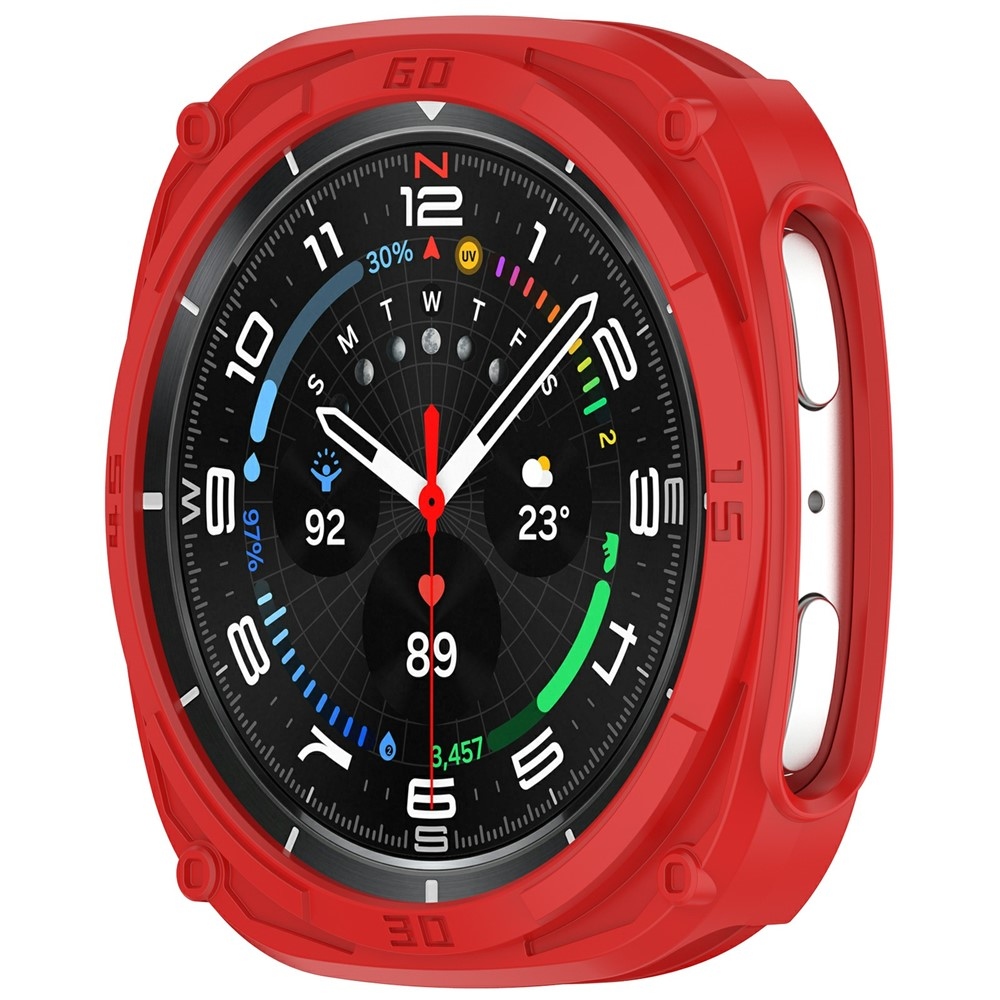 Half plastové nasazovací pouzdro na Samsung Galaxy Watch9 44mm - červené