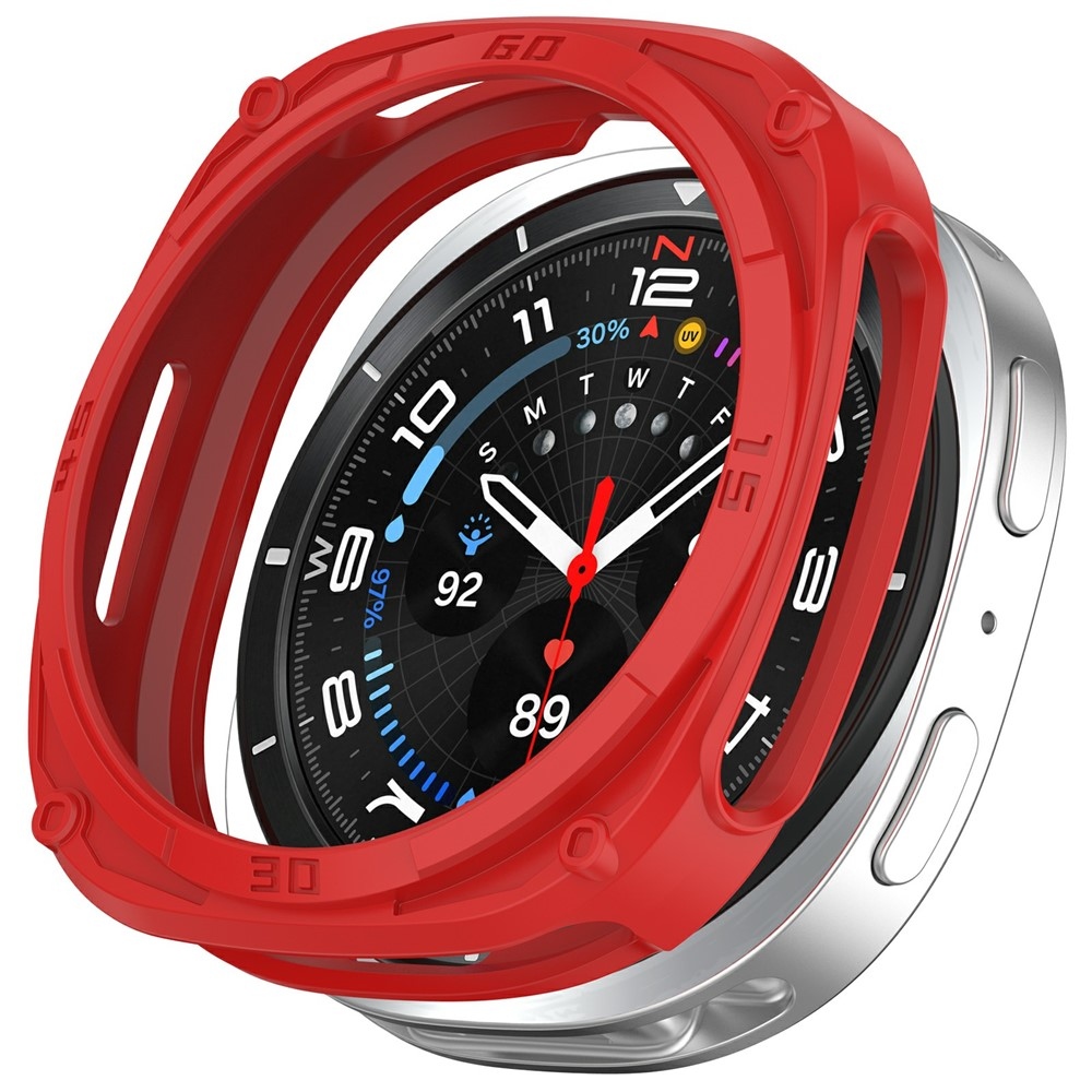 Half plastové nasazovací pouzdro na Samsung Galaxy Watch9 44mm - červené