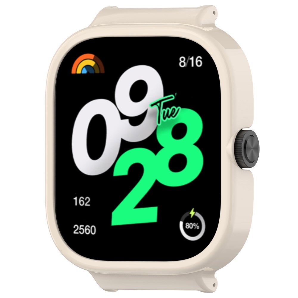 Half plastové nasazovací pouzdro na Xiaomi Redmi Watch 5 - bílé