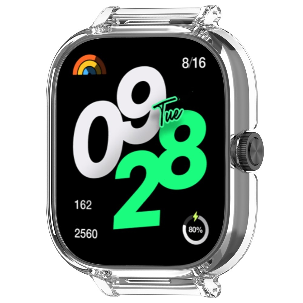 Half plastové nasazovací pouzdro na Xiaomi Redmi Watch 5 - průhledné