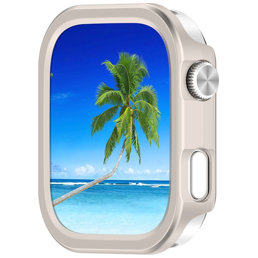 Half plastové nasazovací pouzdro na Xiaomi Redmi Watch 6 - béžové