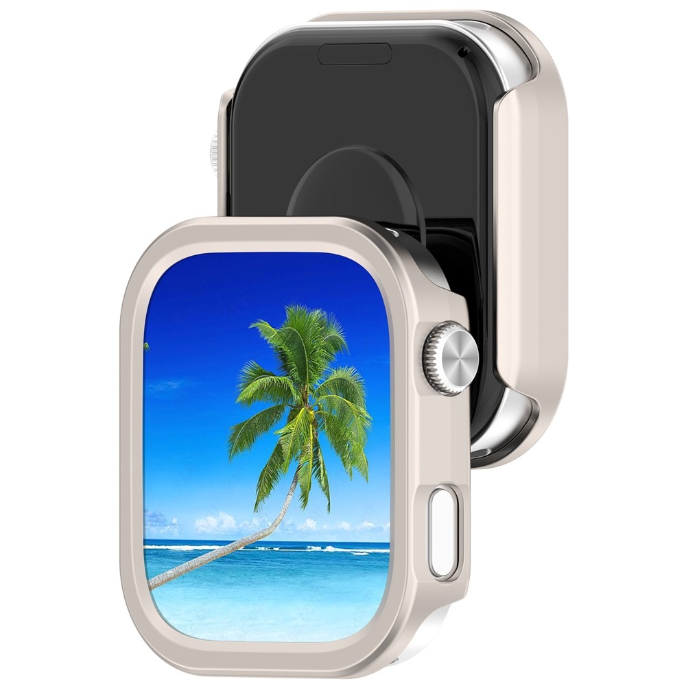 Half plastové nasazovací pouzdro na Xiaomi Redmi Watch 6 - béžové