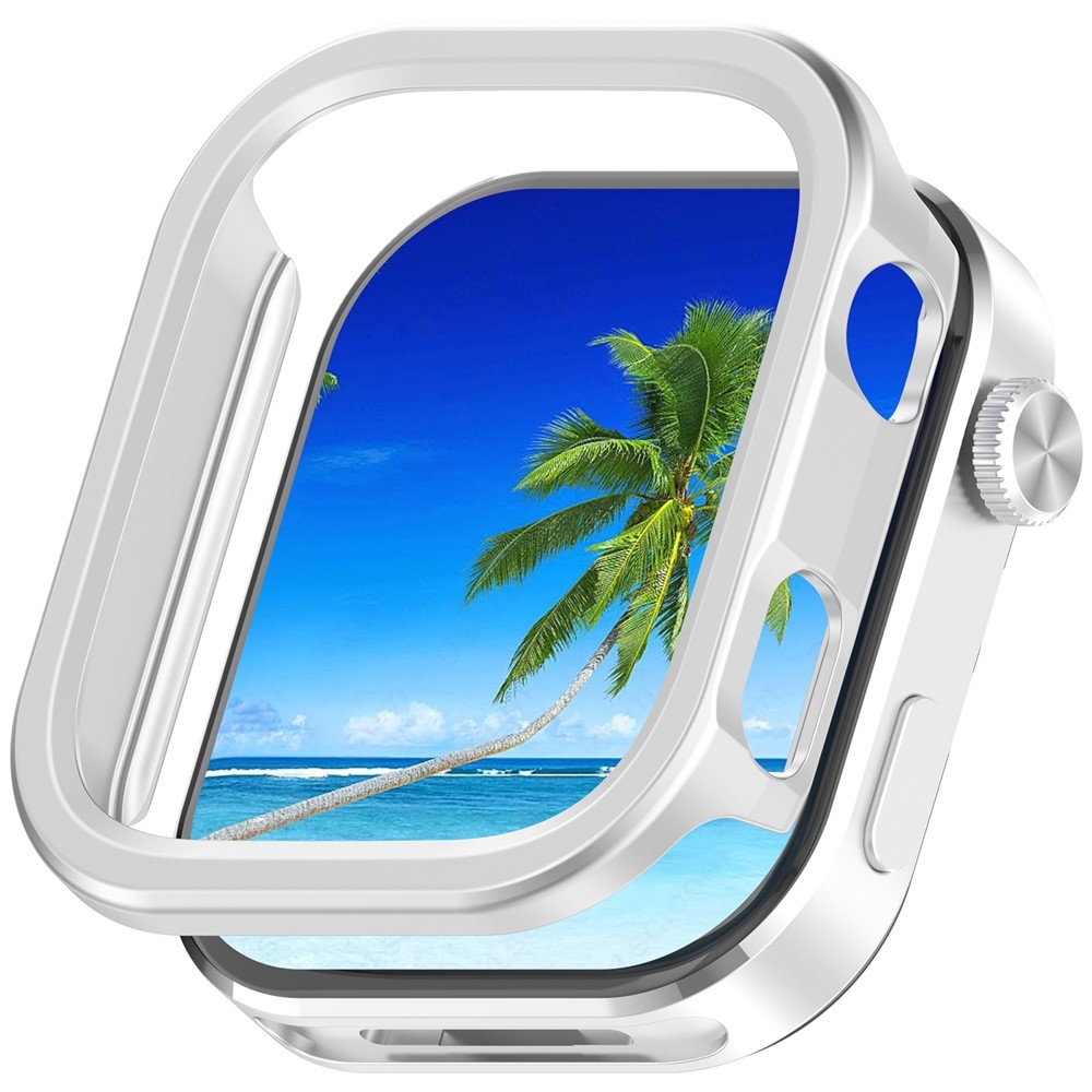 Half plastové nasazovací pouzdro na Xiaomi Redmi Watch 6 - stříbrné
