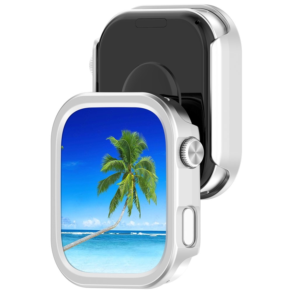 Half plastové nasazovací pouzdro na Xiaomi Redmi Watch 6 - stříbrné