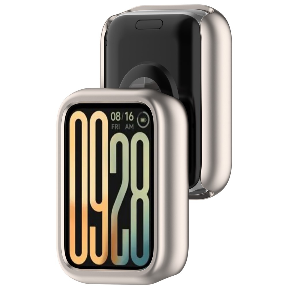 Half plastové nasazovací pouzdro na Xiaomi Smart Band 10 Pro - béžové
