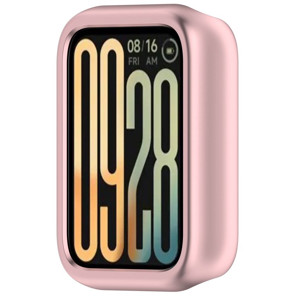 Half plastové nasazovací pouzdro na Xiaomi Smart Band 9 Pro - růžové
