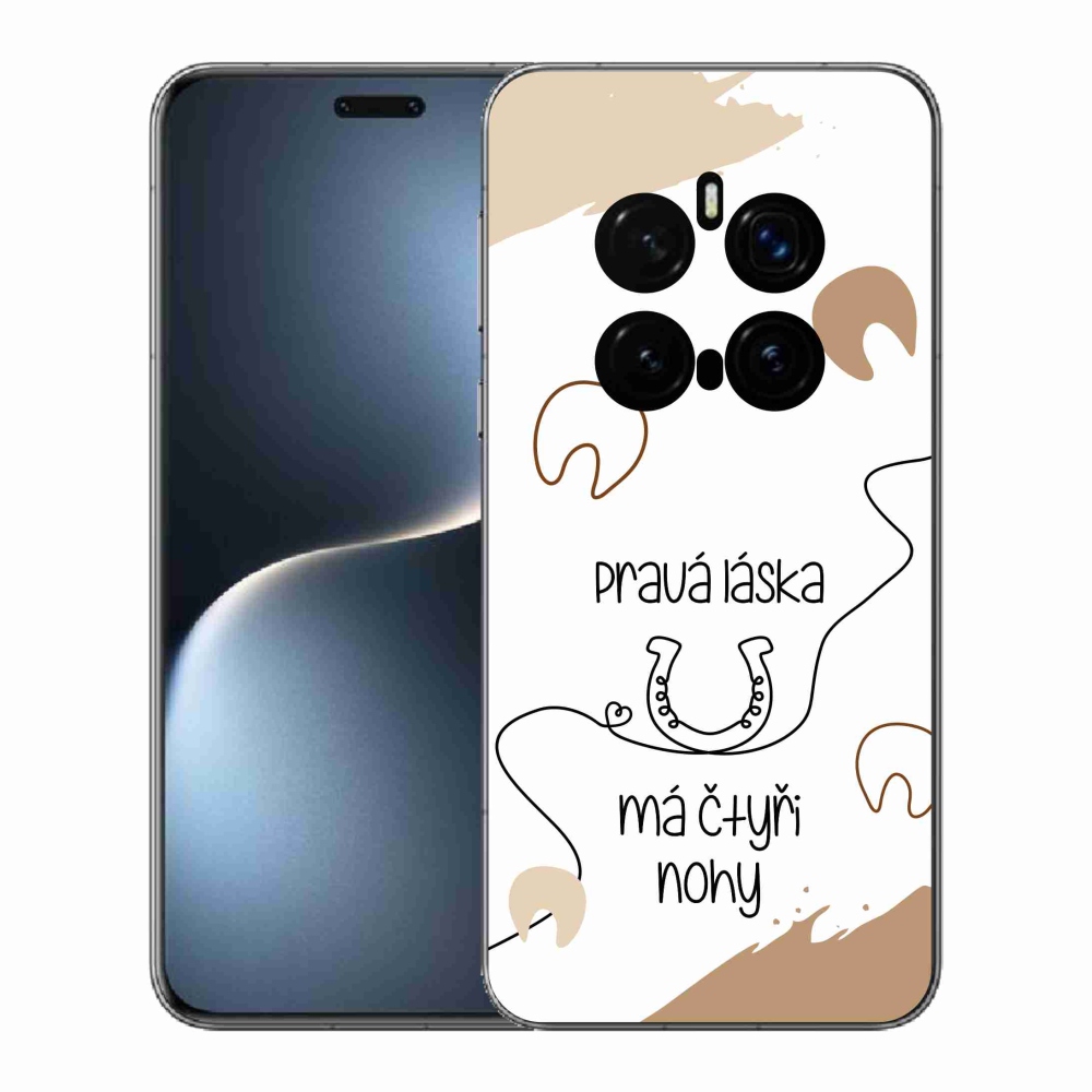 Gelový kryt mmCase na Honor Magic 7 Pro 5G - koňský motiv bílé pozadí