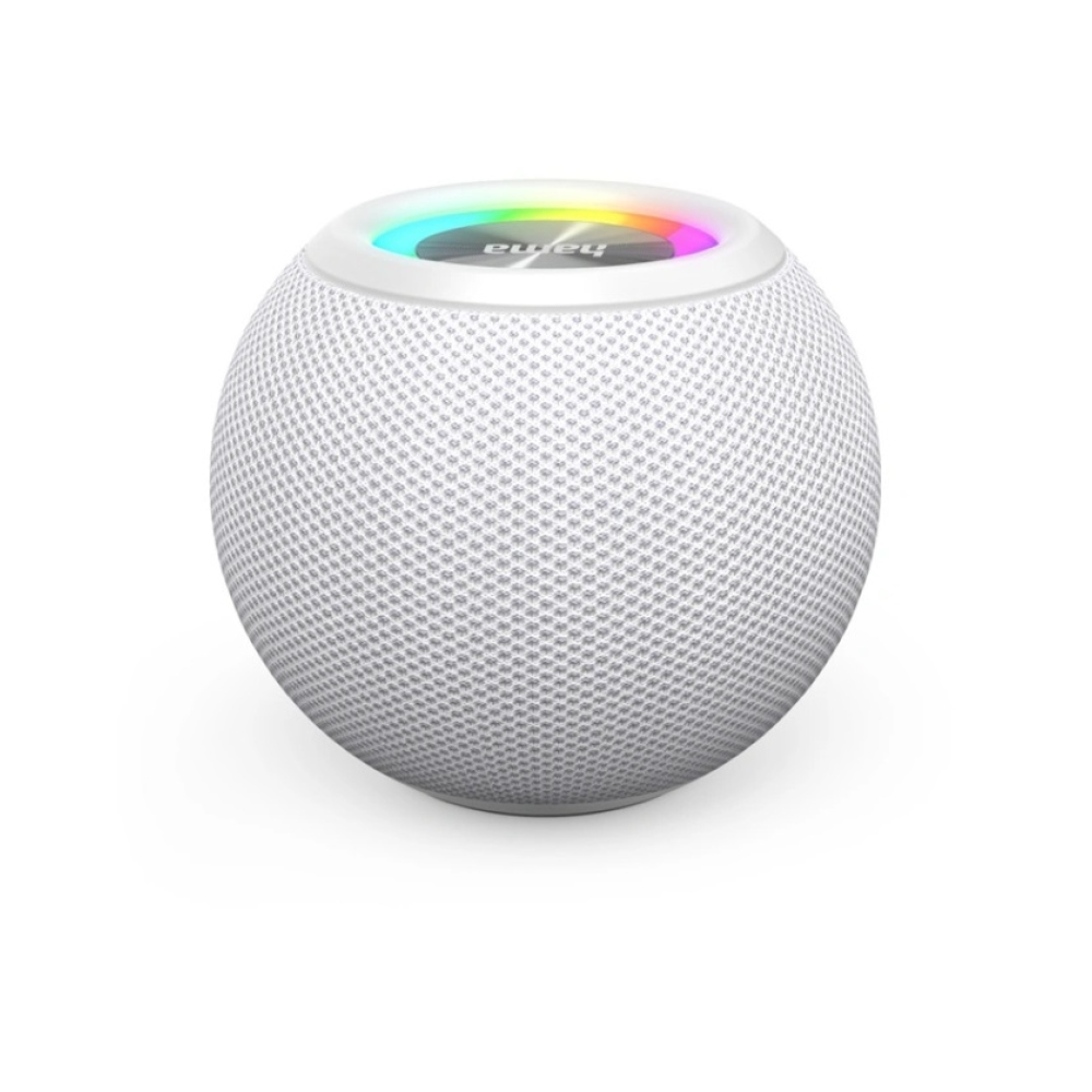 Hama Ball Bluetooth reproduktor 5 W, LED podsvícení, USB-A, microSD slot - bílý