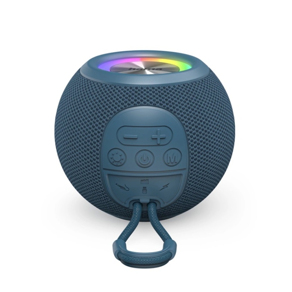 Hama Ball Bluetooth reproduktor 5 W, LED podsvícení, USB-A, microSD slot - modrý