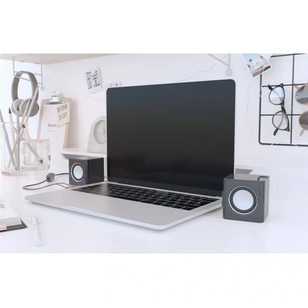 Hama reproduktory k notebooku Sonic Mobil 185 - černé/stříbrné