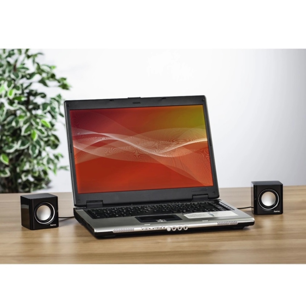 Hama reproduktory k notebooku Sonic Mobil 185 - černé/stříbrné