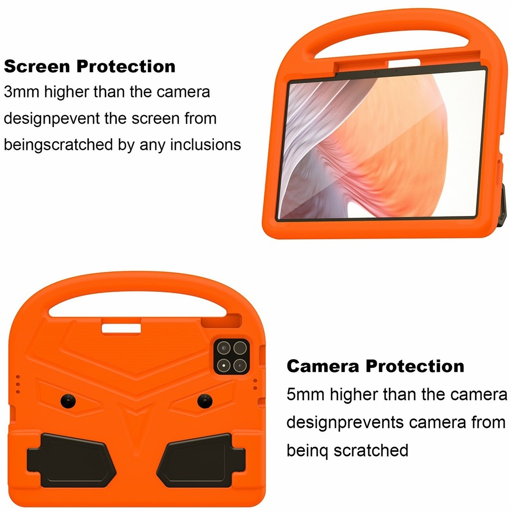 Handle EVA odolné pouzdro s úchytem na tablet Xiaomi Pad 8/8 Pro/7/7 Pro - oranžové